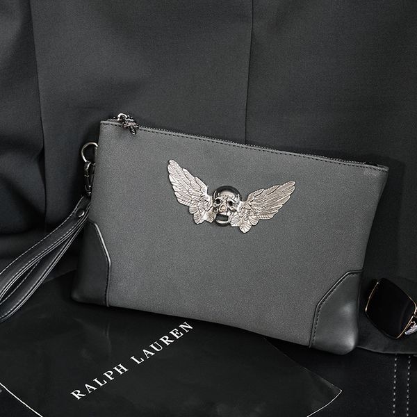 

wallet 2021 hand bag men's fashion personality letter bag, Red;black