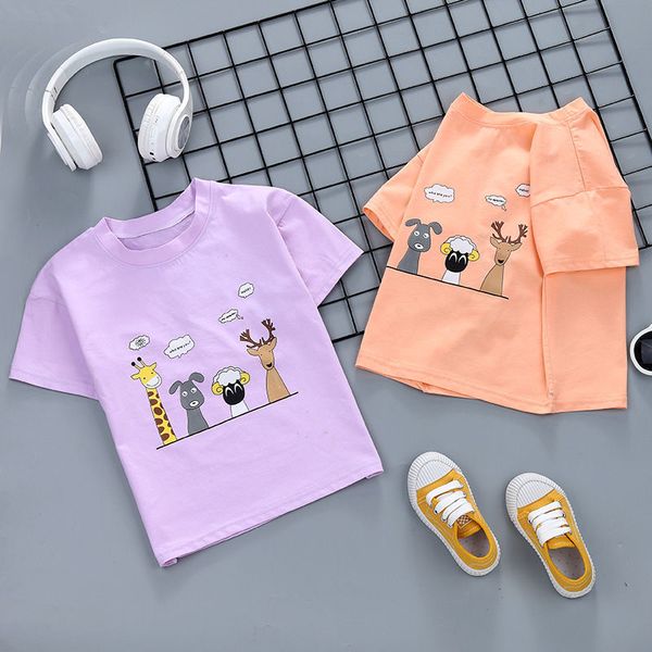 

t-shirt kids clothing summer boys clothes cute baby girls t-shirts short sleeve graphic t shirts cottn child clothes, Blue