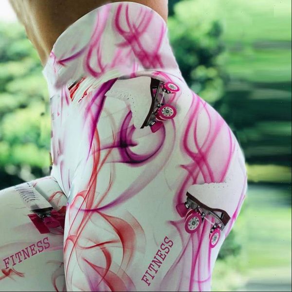 

leggings new skates print push up fitness legging workout leggins slim women fashion pencil pants high waist leggins mujer, Black