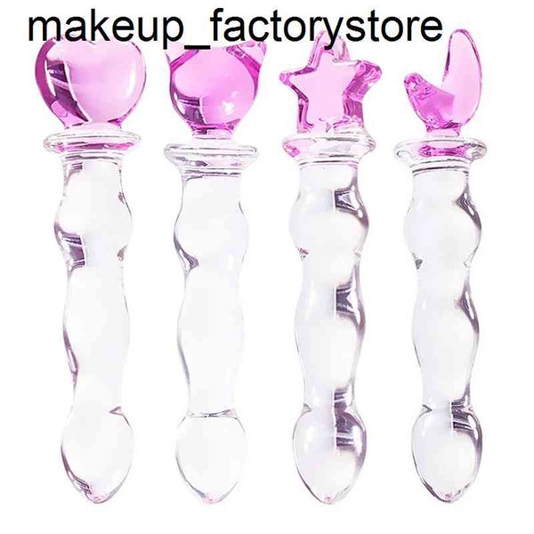 Brinquedo sexual massageador massagem de alta qualidade vidro cristal vibrador pênis contas butt plug brinquedos sexuais para mulher masturbação estimulação vaginal próstata g ponto