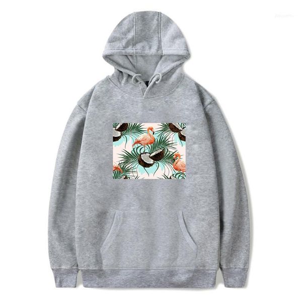 

men's hoodies & sweatshirts omife couple large size casual vivid flame bird printed round neck hooded pullover cotton harajuku fit swe, Black