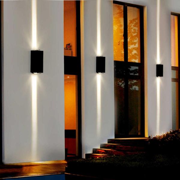 

modern outdoor lighting waterproof led industrial wall lamps aluminum garden wall lights black porch lights balcony corridor 6w