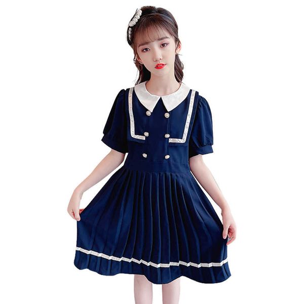 

dress for girls patchwork summer children casual style costume 6 8 10 12 14 210528, Red;yellow