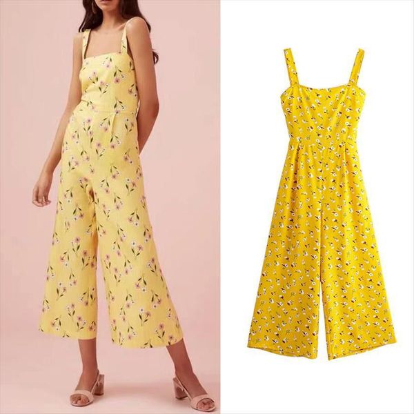 

za bow floral print womens rompers backless bodysuit sleeveless loose body mujer, Black;white