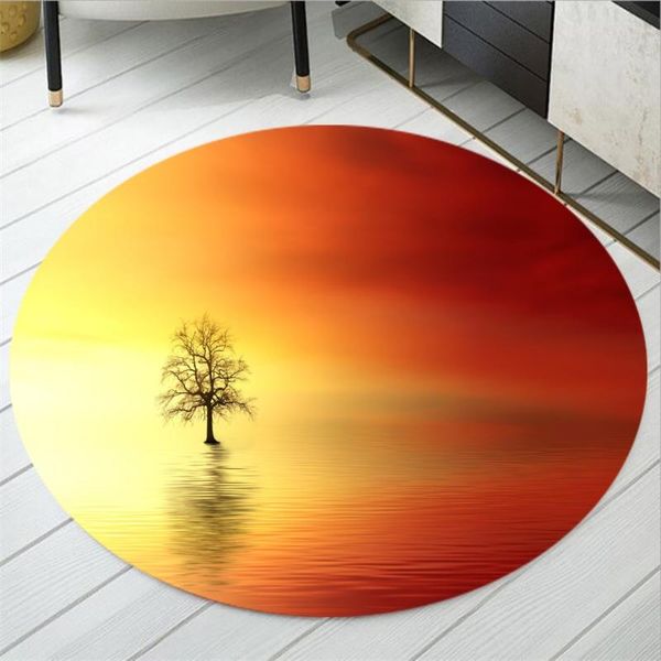 

carpets natural scenery 3d round for living room bedroom colorful galaxy area rug home floor mat modern decoration carpet