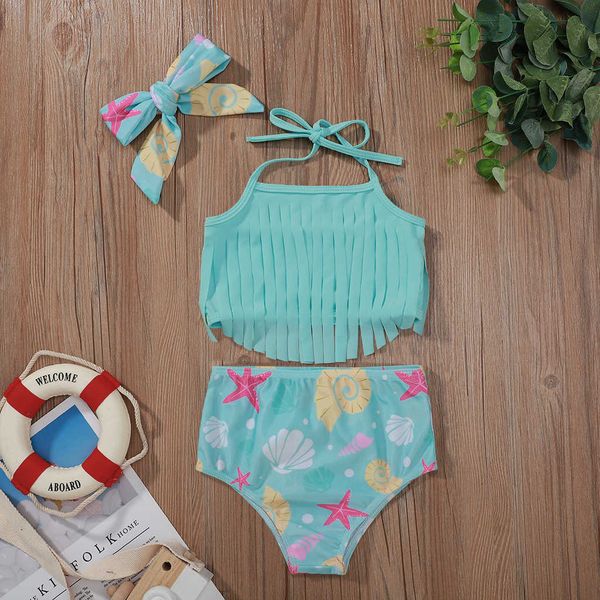 

purple light blue ocean element printed swimsuit ins xh2291, White;black