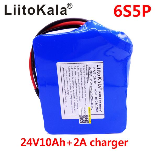 

liitokala brand cells 24v 10ah battery pack 350w e-bike li-ion 25.2v lithium bms electric bike batteries