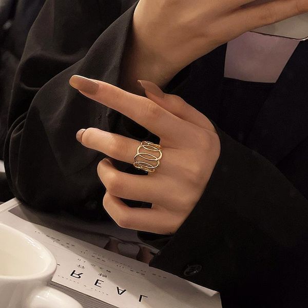 

cluster rings fashion brand jewelry vintage designer design cross circle finger girl ring party for women women's, Golden;silver