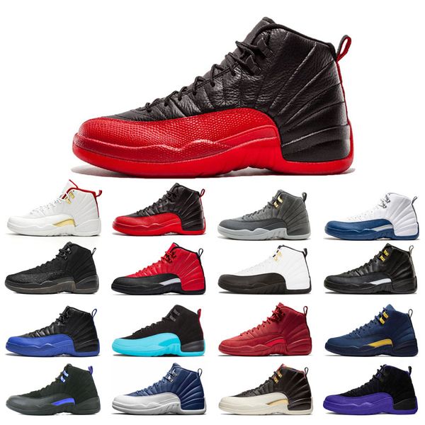 

12s man's basketball shoes high cut black purple blue stone cny dark concord grey fiba french royal gamma gym red o-black reverse taxi