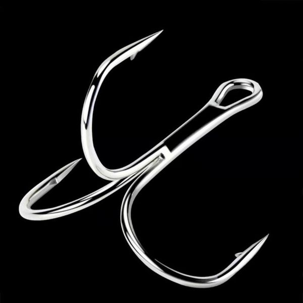 

50 pcs fishing hook treble hooks high carbon treble hooks super sharp size 1#-16# triple barbed steel fish hook anchor