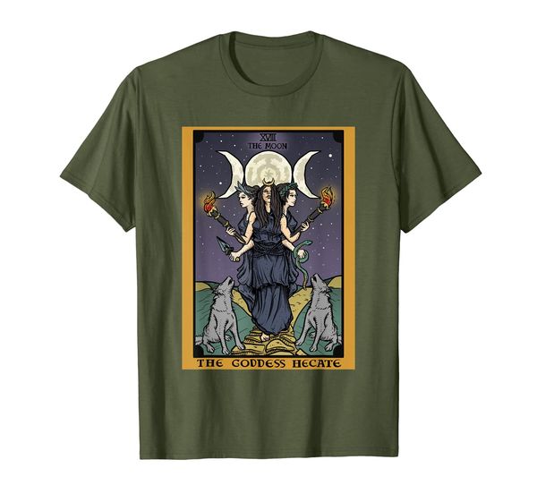 

Hecate Triple Moon Goddess Witch Hekate Tarot Card T Shirt, Mainly pictures