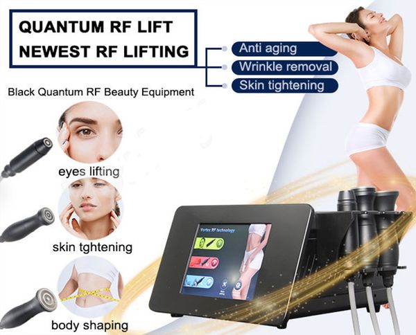 

lastest technology quantum vortex rf non-invasive skin tightening machine portable radio frequency suction face lifting body slimming machin