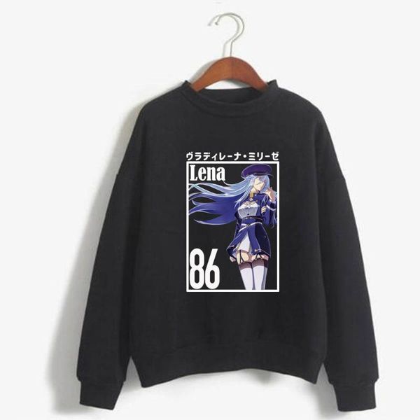 

men's hoodies & sweatshirts oversize eighty six anime hoodie winter, Black