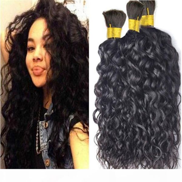 

wholesale human hair bulk brazilian natural wave bulk hair for braiding human hair 3pcs lot no weft, Black
