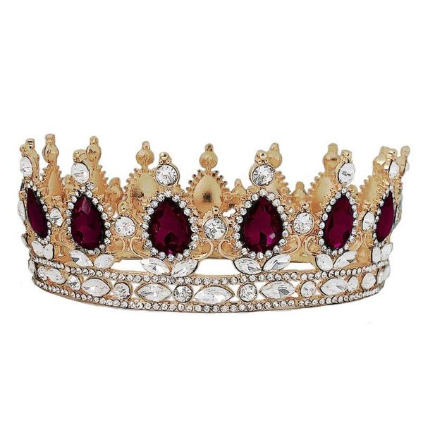 

hair clips & barrettes gold bottom crystal vintage royal queen king tiaras and crowns men/women pageant prom diadem ornaments wedding, Golden;silver