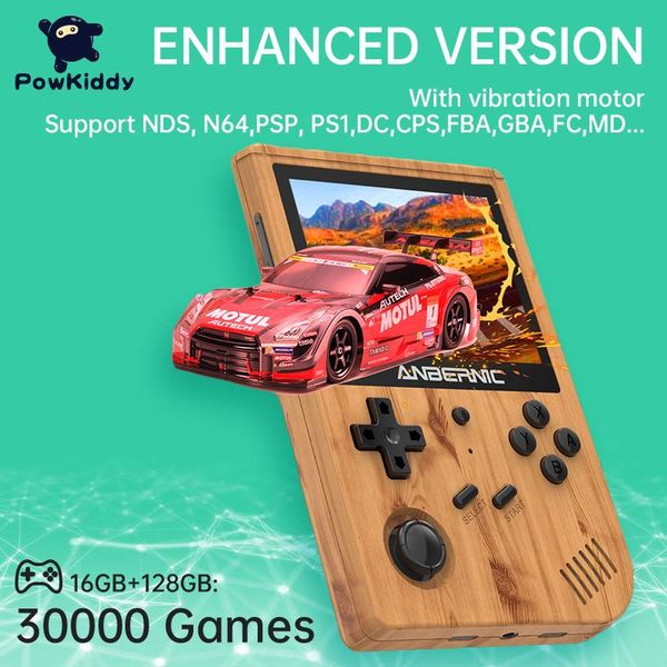 

portable game players powkiddy anbernic rg351v 3.5-inch handheld console 128g pre-installed 30,000 games built-in wifi vibration boyfriend g