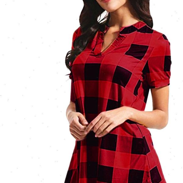 

ladies plus size harajuku summer v neck plaid printed short sleeve shirt women blouse fashion woman tee female shirt, White