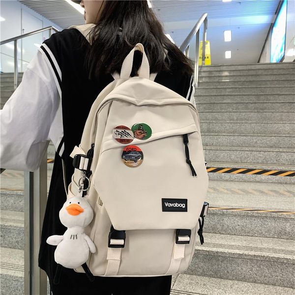 

backpack nylon men's large korean high school student schoolbag fashion travel for women 2021 shoulder bag