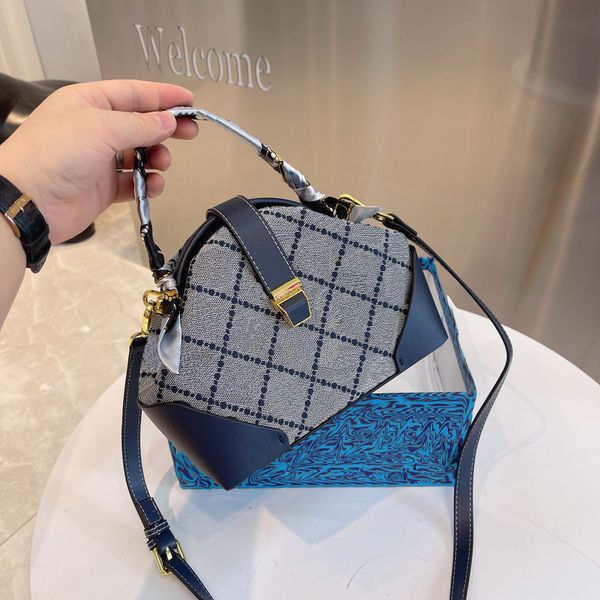 

women's diagonal bag designer shoulder bags fashion scarf letter printed handbag luxury lady purse cross body with box-