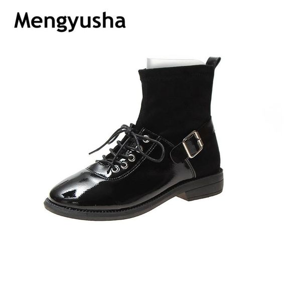 

boots women's 2021 autumn and winter round duantong wild fashion, Black