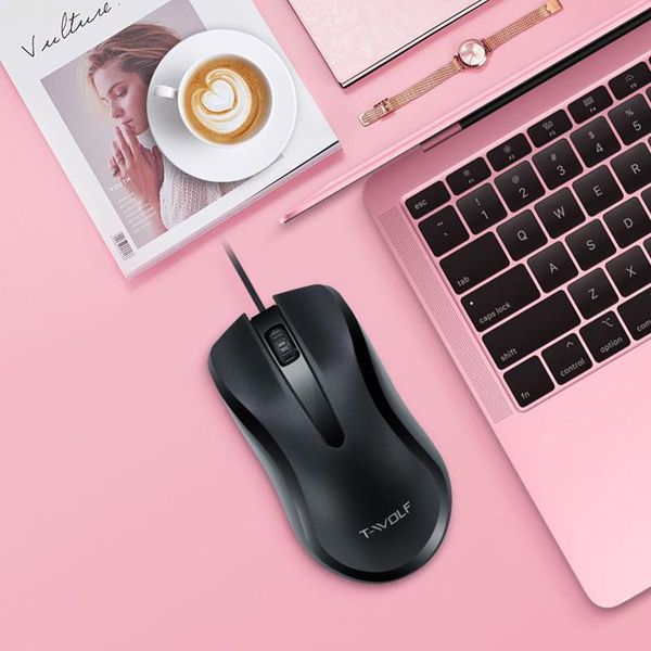 

mice wired usb mouse computer home office silent extension cord 1.5 meters key mute suitable for business laptop