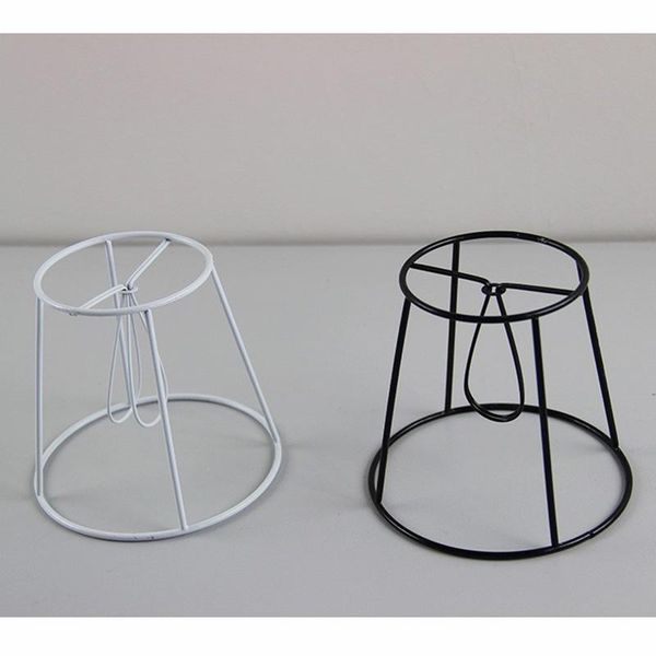 

lamp covers & shades 6pcs dia12cm white black color iron shade frame,mini lampshades diy making kit set,clip on