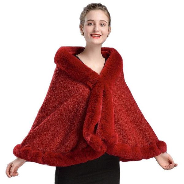 

scarves 2001 european and american winter clothing women cloaks imitating otter lamb wool shawl, Blue;gray