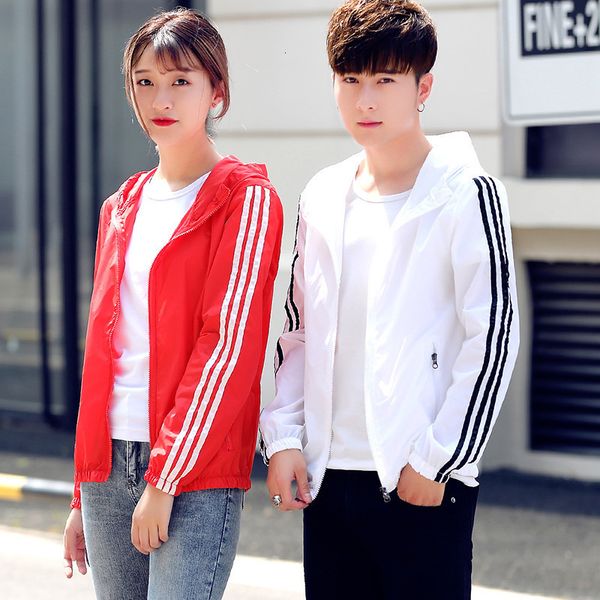 

sunscreen clothes in summer, spring autumn of 2021 men's thin three bar jacket korean slim and handsome coat, Black;brown