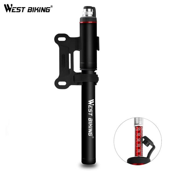

bike pumps west biking pump pressure gauge tube 120psi bicycle presta schrader hose cycling tire air inflator road mtb