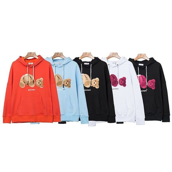 

autumn winter casual fashion br pa towel embroidered little bear sweater and women's hoodi, Black