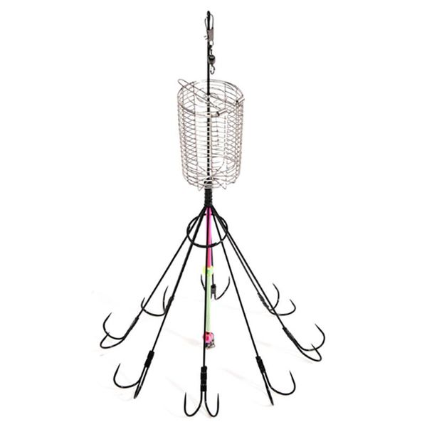 

fishing hooks umbrella shape hook with elastic steel fish bait lure cage ocs trap basket supplies product