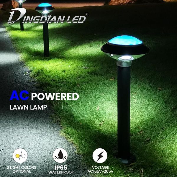 

7w solar led lawn light lamp garden lights outdoor pathway ufo waterproof solar night landscape decoration street lamp
