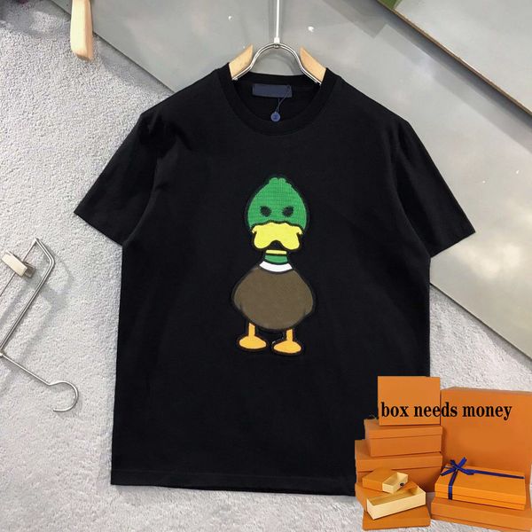 

Men Women T Shirts Designer Duck Print T Shirt 2022 Fashion Street Printing Tees Youth Casual Heart Pattern Short Sleeve Summer Tops M, Black3