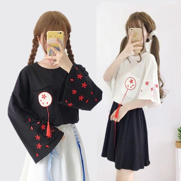 

women's t-shirt nicemix summer kawaii japan printed women black tee clothes harajuku style t shirts girls 2021 tshirt streetw, White