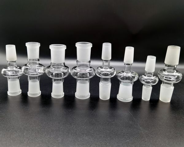 Adattatore standard in vetro Tubo per bong ad acqua 13 stili Adattatori a discesa per narghilè 10mm 14mm 18mm Convertitore maschio femmina per bong per piattaforme petrolifere