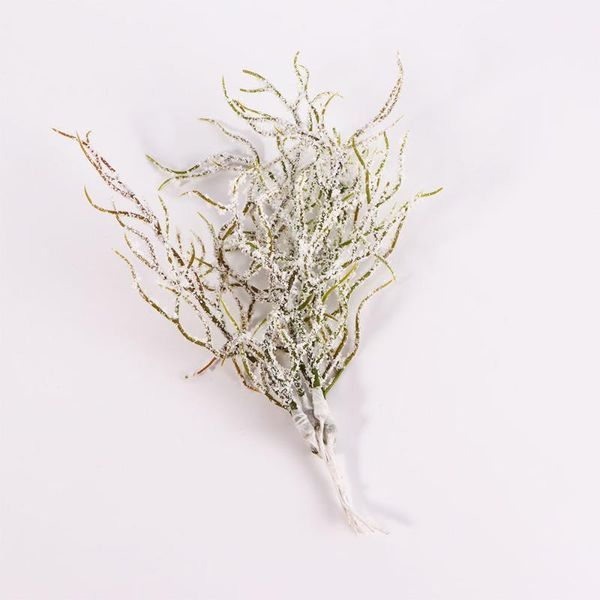 

white grass snow pine branch simulation flowers artificial plant wedding ornament party supplies christmas decoration