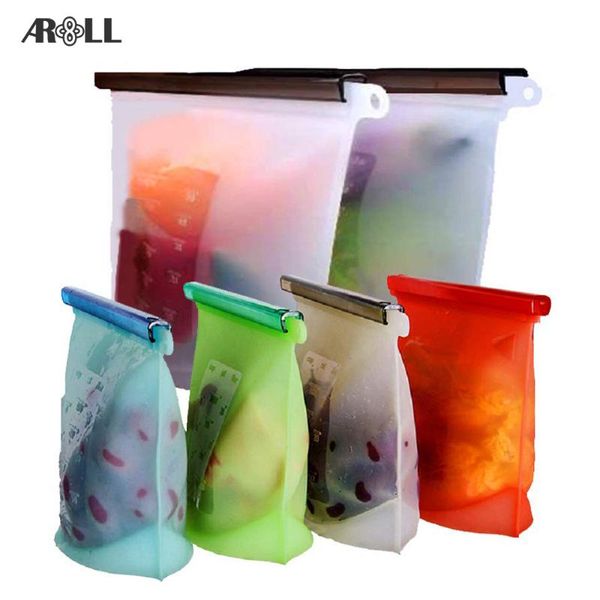 

food savers & storage containers reusable silicone bags sealing for fresh kitchen organization