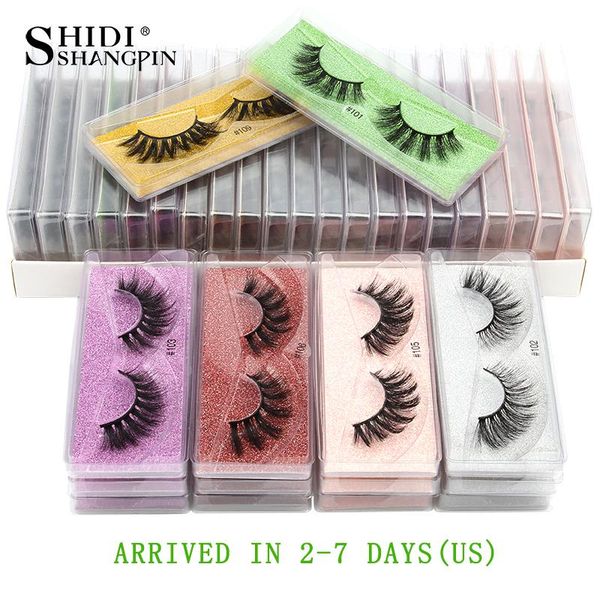 

false eyelashes shidishangpin wholesale 4/10/30/100pcs 3d mink lashes natural fake eye messy makeup in bulk