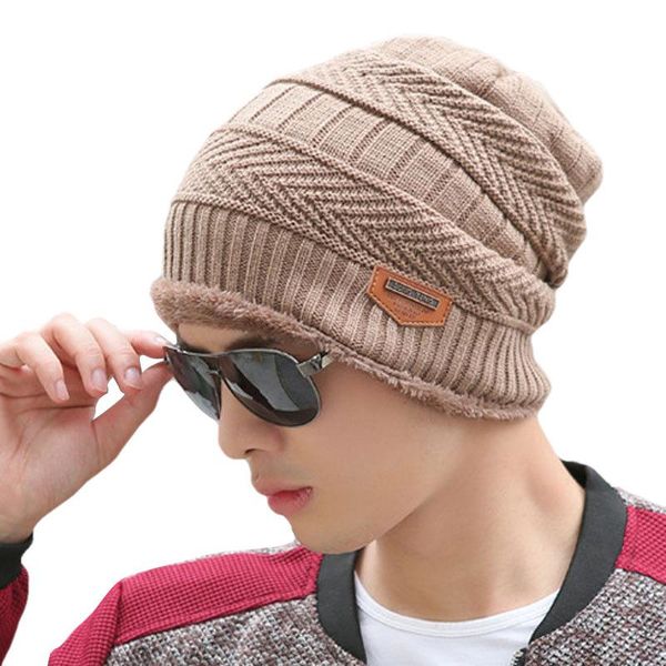 

knitted beanie hat, warm slouchy soft lining headwear, solid color stretchy wild fashion spring/autumn/winter hat