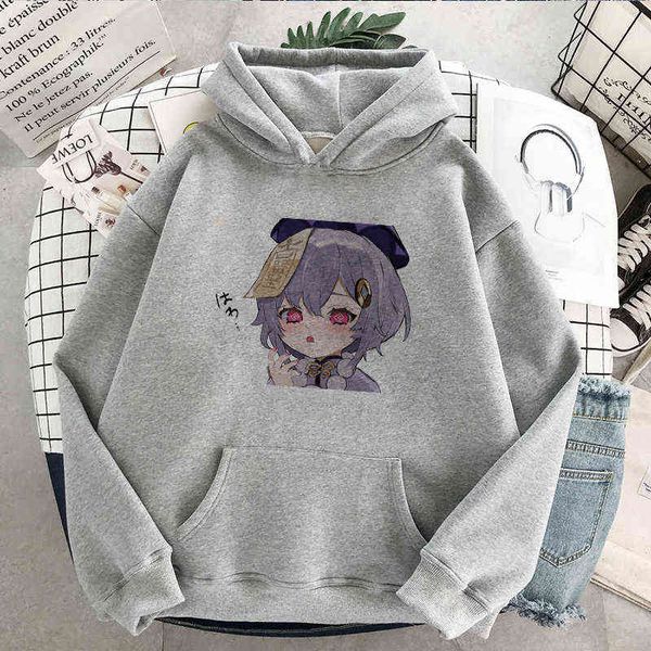 Mode Genshin Impact QiQi Print Hoodie Streetwear Männer Frauen Hoodies Übergroße Sweatshirts Harajuku Trainingsanzüge Anime Pullover Y220713