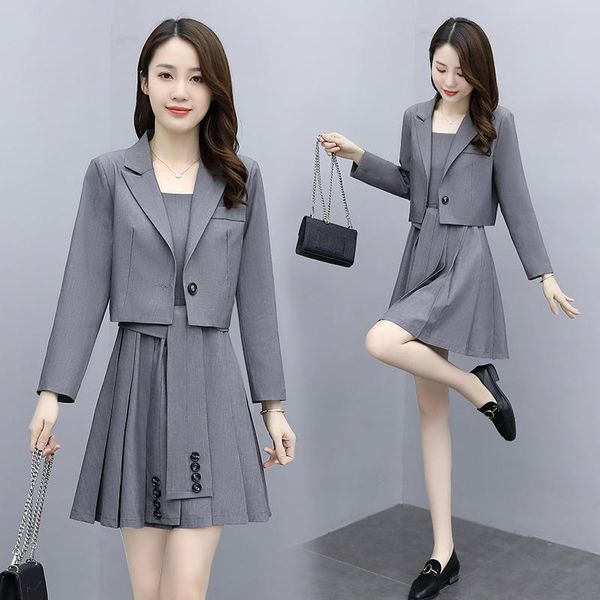 

two piece dress female office suits with skirt business suit women plus size ensemble femme survetement vestido de muje conjunto feminino, White