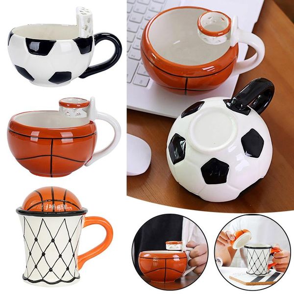 

basketball football cup cartoon mug ceramic coffee breakfast water cup #t3g