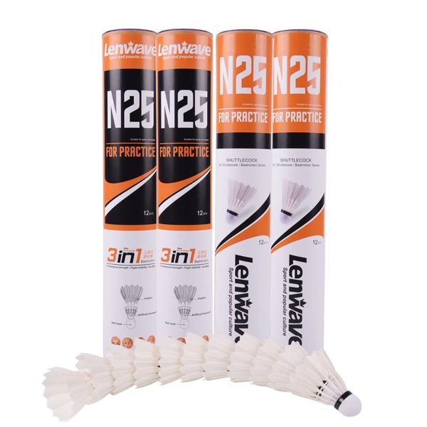 

lenwave badminton ball speed 76-78 fiber head suitable for venue-level badminton shuttlecock feather three-stage shuttlecocks