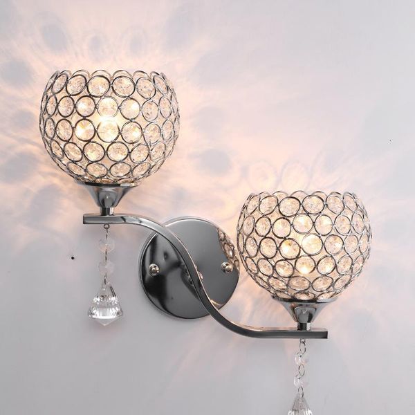 

wall lamp modern crystal gold sconce lights ac110v 220v fashion luxury lustre living room bedroom light fixtures