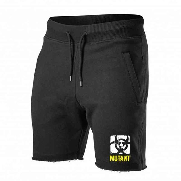 Pantaloncini da corsa neri Uomo Bermuda in cotone Palestra Allenamento fitness Bodybuilding Pantaloni corti Uomo Jogging Allenamento Pantaloni Crossfit H1210