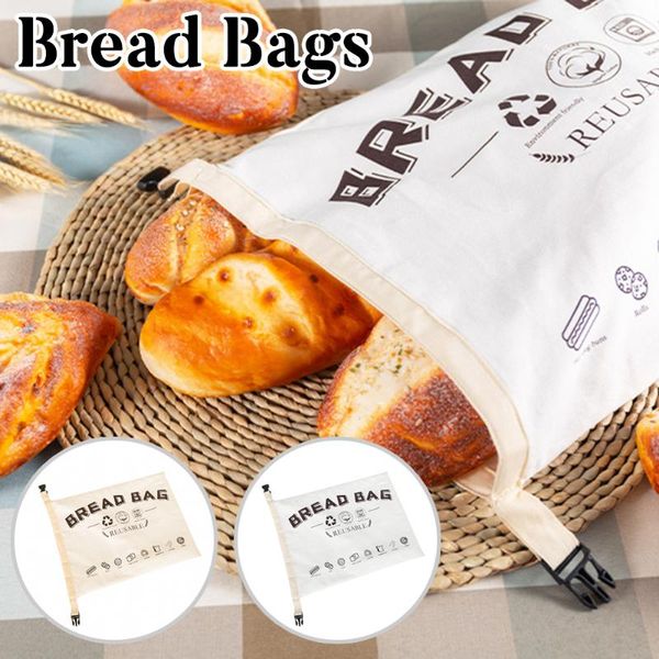 

storage bags cotton bread reusable drawstring bag for loaf homemade artisan linen baguette