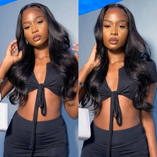 

lace front human hair wigs brazilian body wave wig for black women fairgreathair 4x4, Black;brown