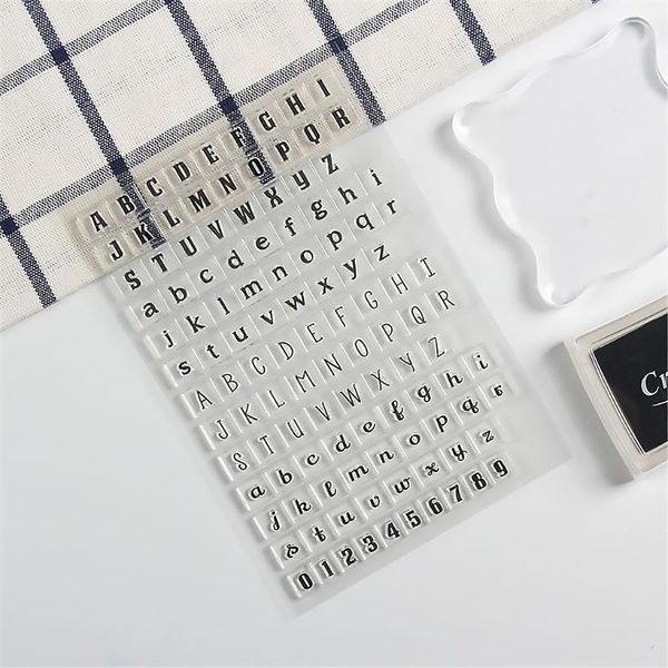

gift wrap silicone stamp seal transparent stamps for scrapbooking po decoration, letter pattern