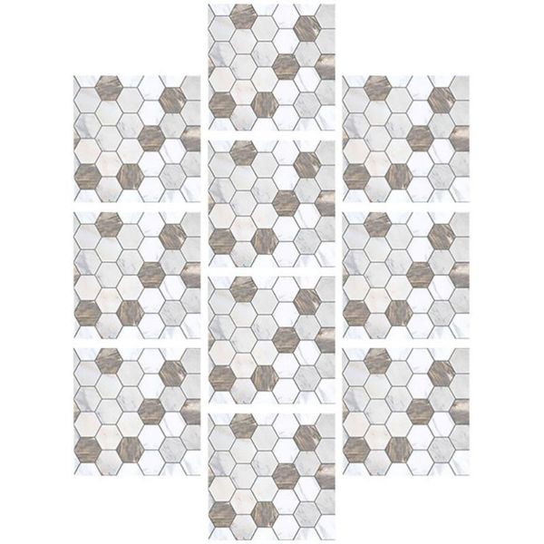 

wall stickers 10 pcs smooth tile sticker self-adhesive decorative decals