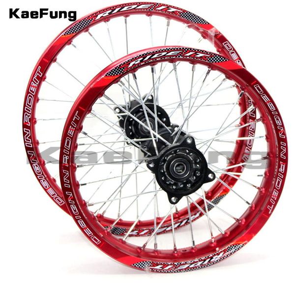 

motorcycle wheels & tires red 12mm or 15mm rea 1.85-14" inch front 1.60-17" aluminium alloy wheel rim for 160cc 150cc dirt pit bik